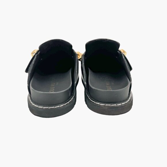 Louis Vuitton Cosy Flat Clog EU 38 US 8 Black LV Monogram Leather Mule Cozy - Picture 6 of 11